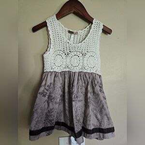 Matilda Jane Size 4 Crochet Top Floral Shirt Vguc